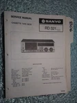 Sanyo RD-S21 Service Manual Original Repair Book Stereo Tape Deck Player. Fixed Price $19.99.