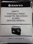Sanyo Vintage Original Mini Cassette Tape Recorder 2402 Service Manual. Fixed Price $19.97.