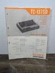 Sony Stereo Cassette Tapecorder TC-137SD Service Manual Original. Fixed Price $12.59.