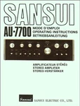 Sansui AU-7700 Stereo Amplifier User Owner's/ Operating Manual-in Comb Binding. Fixed Price $18.00.
