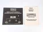 Kraco KID-5850A Dashmaster Radio Stereo & Speaker Installation Manual Lot Of 2. Fixed Price $7.99.