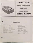 Realistic/radio Shack Model 14-861 SCT-3 Cassette Tape Deck Service Manual. Fixed Price $25.00.