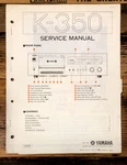 Yamaha K-350 Cassette Service Manual *original*. Fixed Price $24.97.