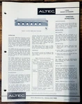 Altec Model 1599A Mixer Owners Manual & Schematic *orig*. Fixed Price $24.97.
