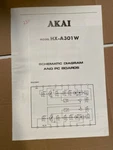 Akai HX-A301W HXA301W Service Manual (schematics/pc Boards) **original**. Fixed Price $16.99.