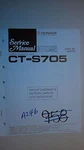 Pioneer CT-S705 Service Manual Original Repair Book Stereo Tape Deck Player. Fixed Price $19.98.