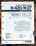 Yamaha K-420 K-27 Cassette Service Manual *original*. Fixed Price $24.97.