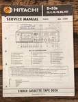 Hitachi D-33S Cassette Service Manual *original*. Fixed Price $14.97.