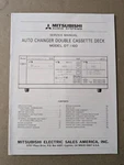 Mitsubishi Auto Changer Double Cassette Deck Model DT-160 Service Manual D-4813. Fixed Price $54.95.