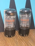 5AR GZ34 Vacuum Tube Pair Mullard 1970 Blackburn England Notch Test Strong 85%. Fixed Price $250.00.