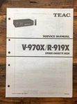 Teac V-970X R-919X Cassette Service Manual *original*. Fixed Price $29.97.