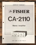 Fisher CA-2110 Amplifier Service Manual *original*. Fixed Price $24.97.