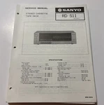 Sanyo. DEC/82/ Rd S11 Stereo Cassette Tape Deck Service Manual. Fixed Price $20.00.