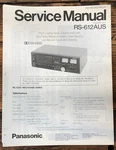 Panasonic RS-612 Cassette Service Manual *original*. Fixed Price $19.97.