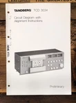 Tandberg TCD-3034 Cassette Circuit Diagrams & Alignment Manual *orig*. Fixed Price $29.97.