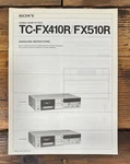 Sony TC-FX410R TC-FX510R Cassette Owners / User Manual *original*. Fixed Price $24.97.