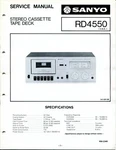Vintage Sanyo Model RD-4550 Stereo Cassette Tape Deck Service Manual. Fixed Price $14.39.