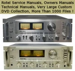 Rotel Service Manuals Owners Ops Mega Collection Computer Dvd **nice**. Fixed Price $12.97.