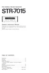 Sony STR-7015 Amplifier / Receiver Owners Instruction Manual. Fixed Price $22.24.