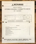 Mitsubishi DT-102 DT-602 Cassette Service Manual *original*. Fixed Price $14.97.