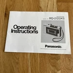 Panasonic Cassette Operating Instructions Manual. Fixed Price $11.99.