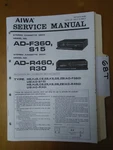 Aiwa AD-F360 S15 R460 R30 Service Manual Original Repair Book Stereo Cassette. Fixed Price $27.50.