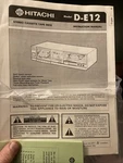 Hitachi Stereo Cassette Tape Deck Model E112 Instruction Manualwarranty Card. Fixed Price $17.50.