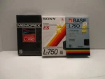 Lot Of 3 Video Cassette 750 Sealed Sony Base Memorex. Fixed Price $15.00.