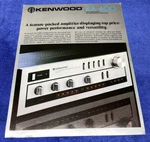 Kenwood KA-400 Amplifier Original Promotional Product Leaflet Sales Ad M030Y. Fixed Price $13.49.