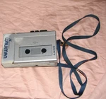 Sony Stereo Walkman WM-4 Cassette Player Silver With Strap. Fixed Price $85.00.