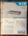 Sony TA-F35 Amplifier Service Manual *original*. Fixed Price $19.97.