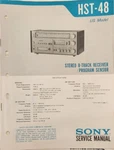 Sony HST-48 Stereo 8-TRACK Receiver / Program Sensor Service Manual. Fixed Price $15.00.