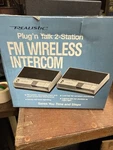Vintage Realistic Plug'n Talk Station Fm Wireless Intercom 43-212A Open Box. Fixed Price $70.00.
