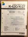 Yamaha K-420 K-27 Cassette Service Manual *original*. Fixed Price $24.97.