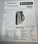 Vintage Sanyo Service Manual Model Number 1011. Fixed Price $10.00.