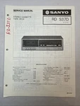 Vintage Sanyo Service Manual Model Number Rd S37D. Fixed Price $10.00.