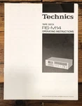 Technics RS-M14 Cassette Owners / User Manual *original*. Fixed Price $24.97.