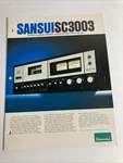 Sansui SC3003 Cassette Deck Dolby Original Brochure. Rare. Fixed Price $42.00.
