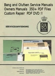 Bang & Olufsen Service Repair Manuals Schematics 350 845 Files !! Pdf Dvd. Fixed Price $12.30.