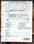 Yamaha K-200 Cassette Service Manual *original*. Fixed Price $24.97.