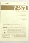 Teac V-457X Stereo Cassette Deck Owner's Manual Original. Fixed Price $14.99.