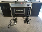 Japan Vintage 1968 Hitachi Solid State Stereo Cassette Recorder TRQ-222 Mic. Fixed Price $40.00.