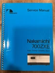 Nakamichi 700ZXE Cassette Deck Factory Service Manual W/ Incredible Diagrams. Fixed Price $75.00.