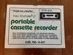 Vintage Realistic Portable Cassette Recorder CTR-21A NO.14-827 Works!. Fixed Price $69.95.