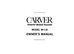 Carver M-1.0T Amplifier Owners Manual. Fixed Price $22.24.