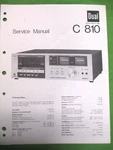 Dual 810 Cassette Service Manual Original New Never Used Not Photo Copy. Fixed Price $19.95.
