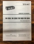 Teac W-315C W-310C W-305 W-300 Cassette Deck Service Manual *original*. Fixed Price $19.97.