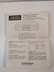 Pioneer Stereo Double Cassette Deck CT-W351R CT-301 Operating Instructions.... Fixed Price $5.00.