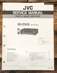 Jvc XD-Z505 Dat Deck Service Manual *original*. Fixed Price $29.97.