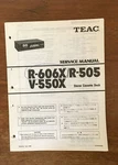 Teac R-606X R-505 V-550X Cassette Tape Deck Service Manual *original* #1. Fixed Price $18.98.